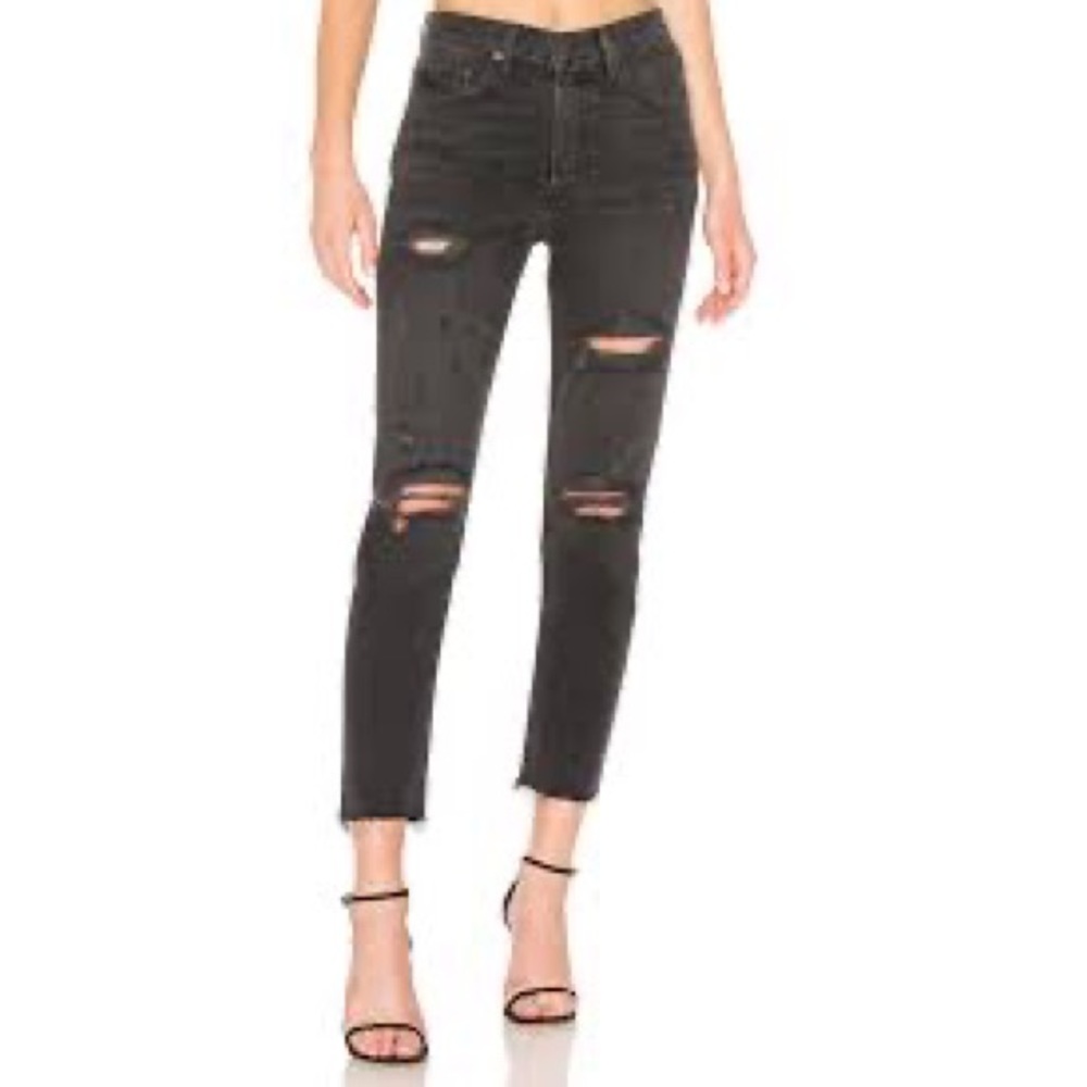 GRLFRND High Rise Karolina distressed jean